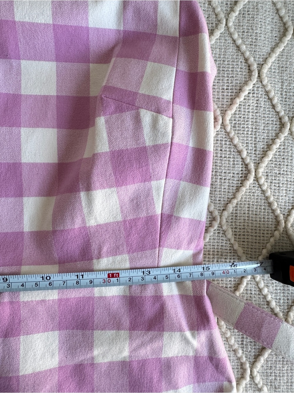 J.Crew Gingham Plaid Sheath Dress Belted Sleeveless Size 6 Cotton Stretch - Picture 10 of 12